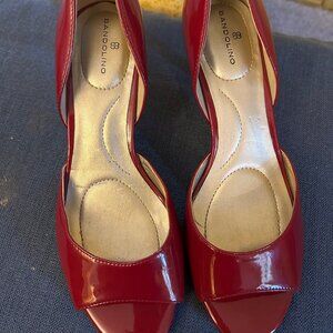 Bandolino  Red patent  peep toe pumps